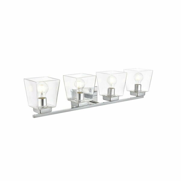 Cling 110 V E26 Four Light Vanity Wall Lamp, Chrome CL2958335